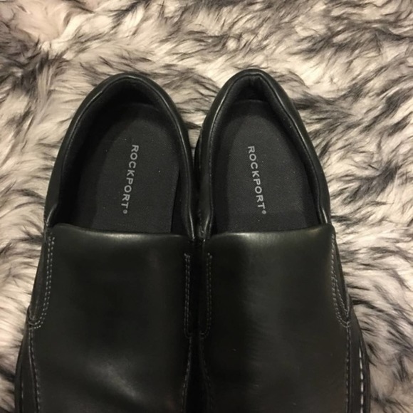 Rockport Black Leather Slipon Loafer Size 10W - Picture 2 of 7